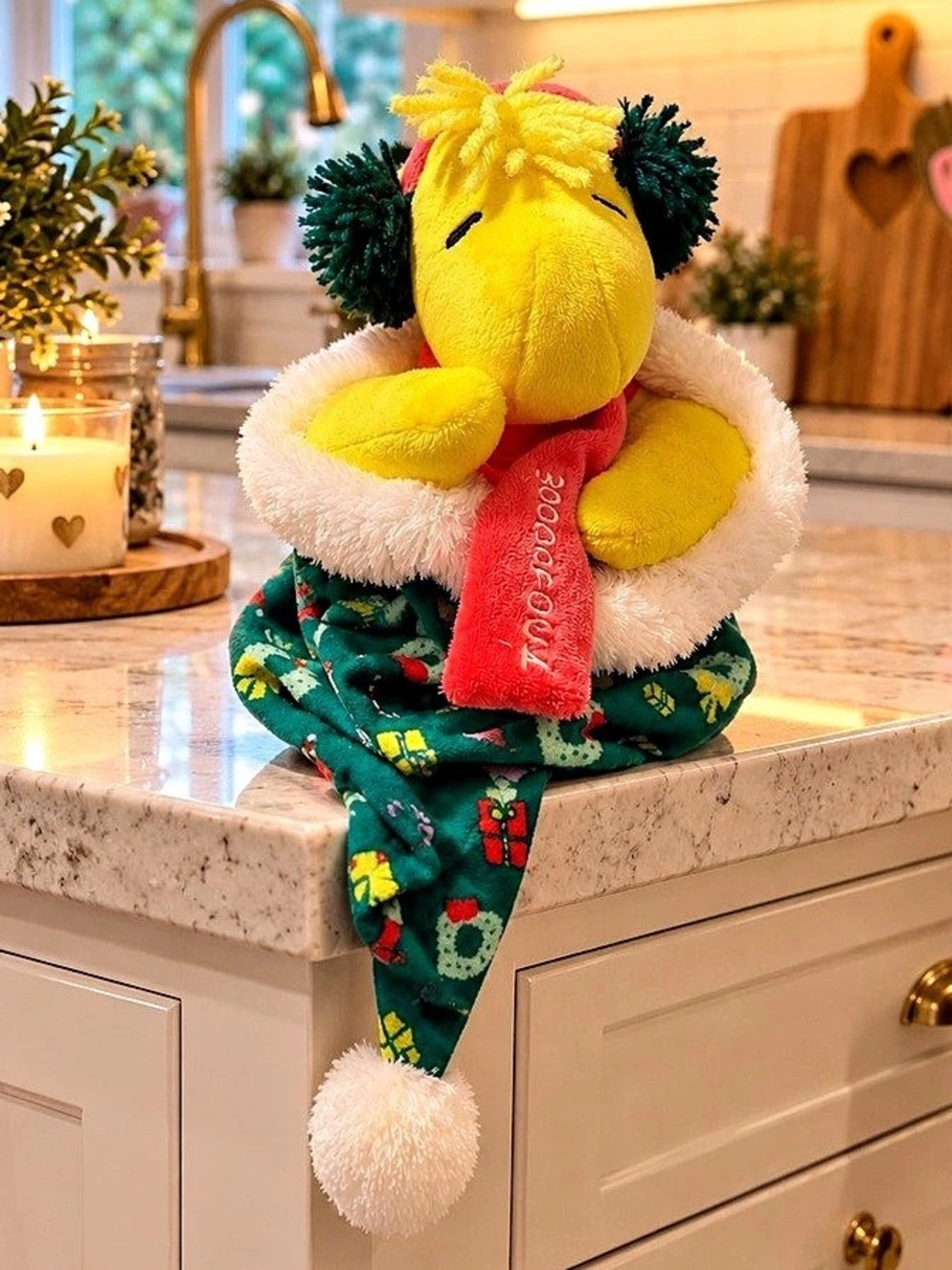 Peanuts Peek-A-Boo Woodstock 9" Christmas Musical Plush "Jingle Bells" 19